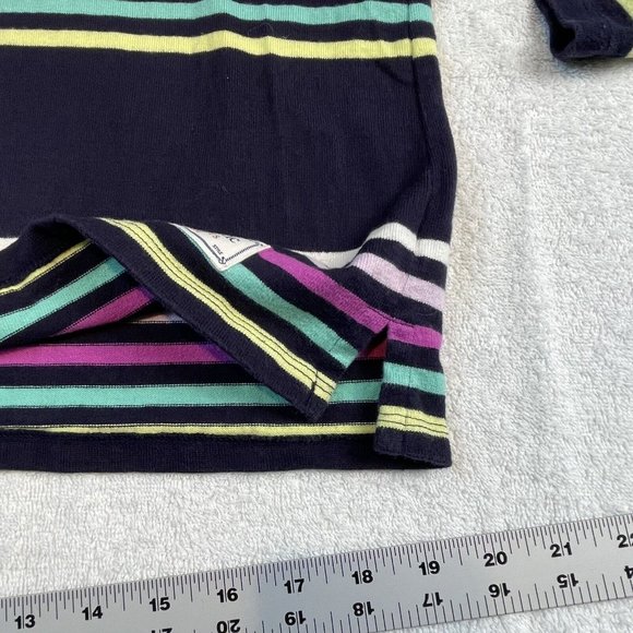Talbots PM P Med Cotton Pullover Sweater Light Stripped Multi Blue White Boat - Picture 10 of 13